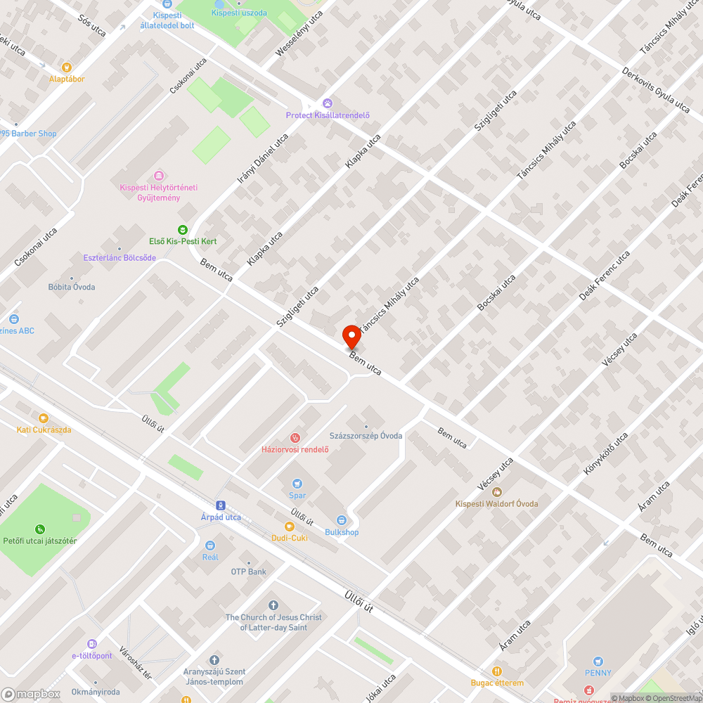 Olvashatatlan utcanévtábla bejelentés helye