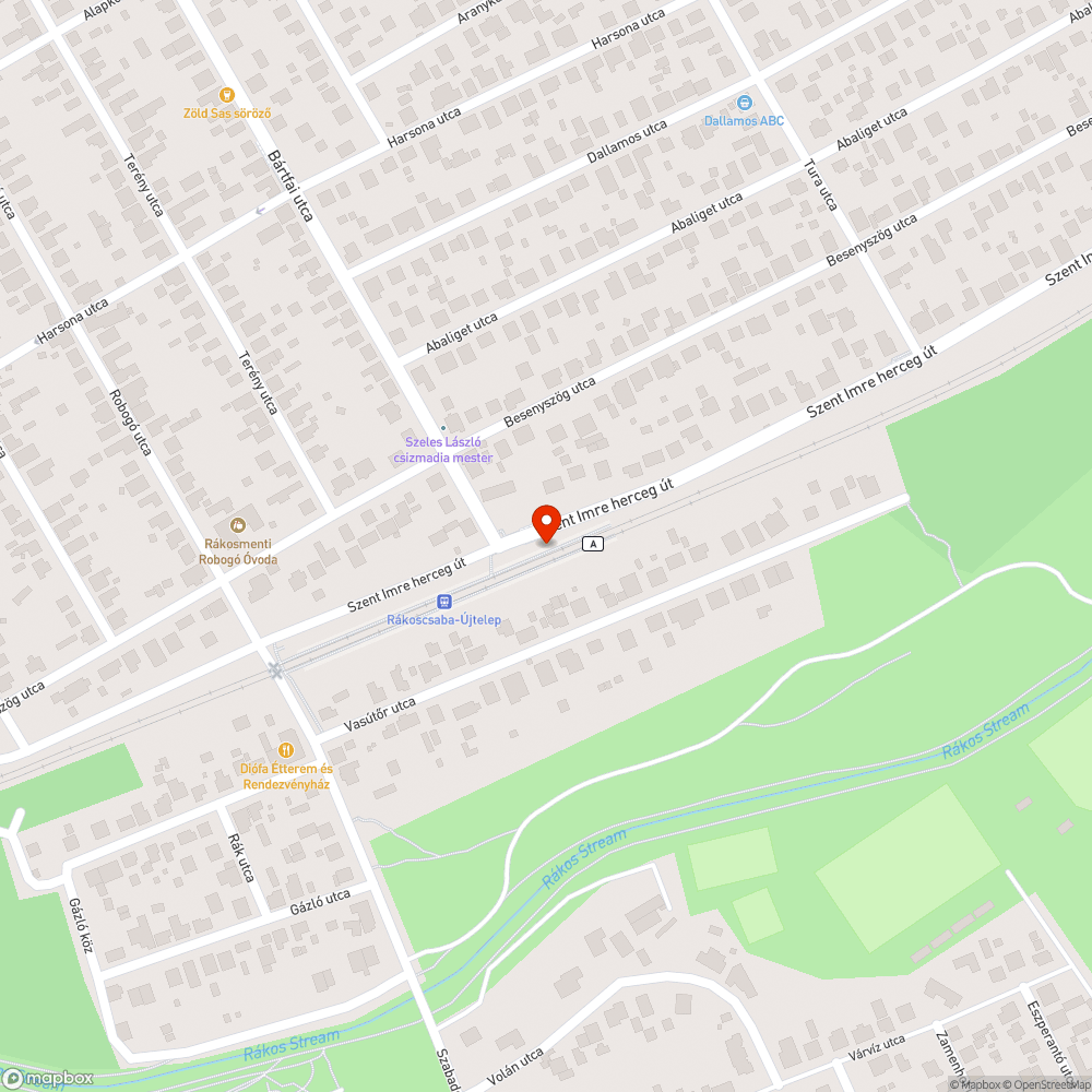 Autóbusz megálló tábla bejelentés helye