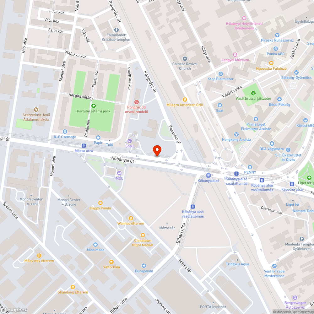 Üvegszilánkok - Mázsa tér buszmegálló bejelentés helye