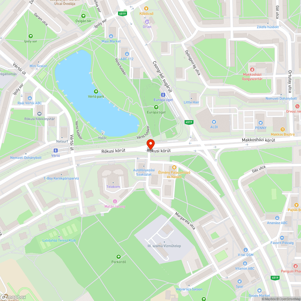 Kátyú bejelentés helye