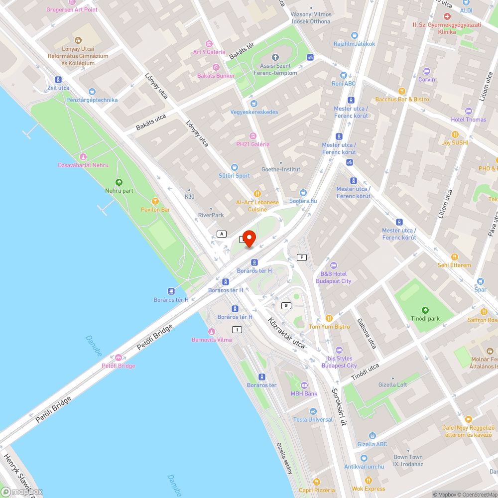 Katasztrofális állapotok a Petőfi hídnál bejelentés helye