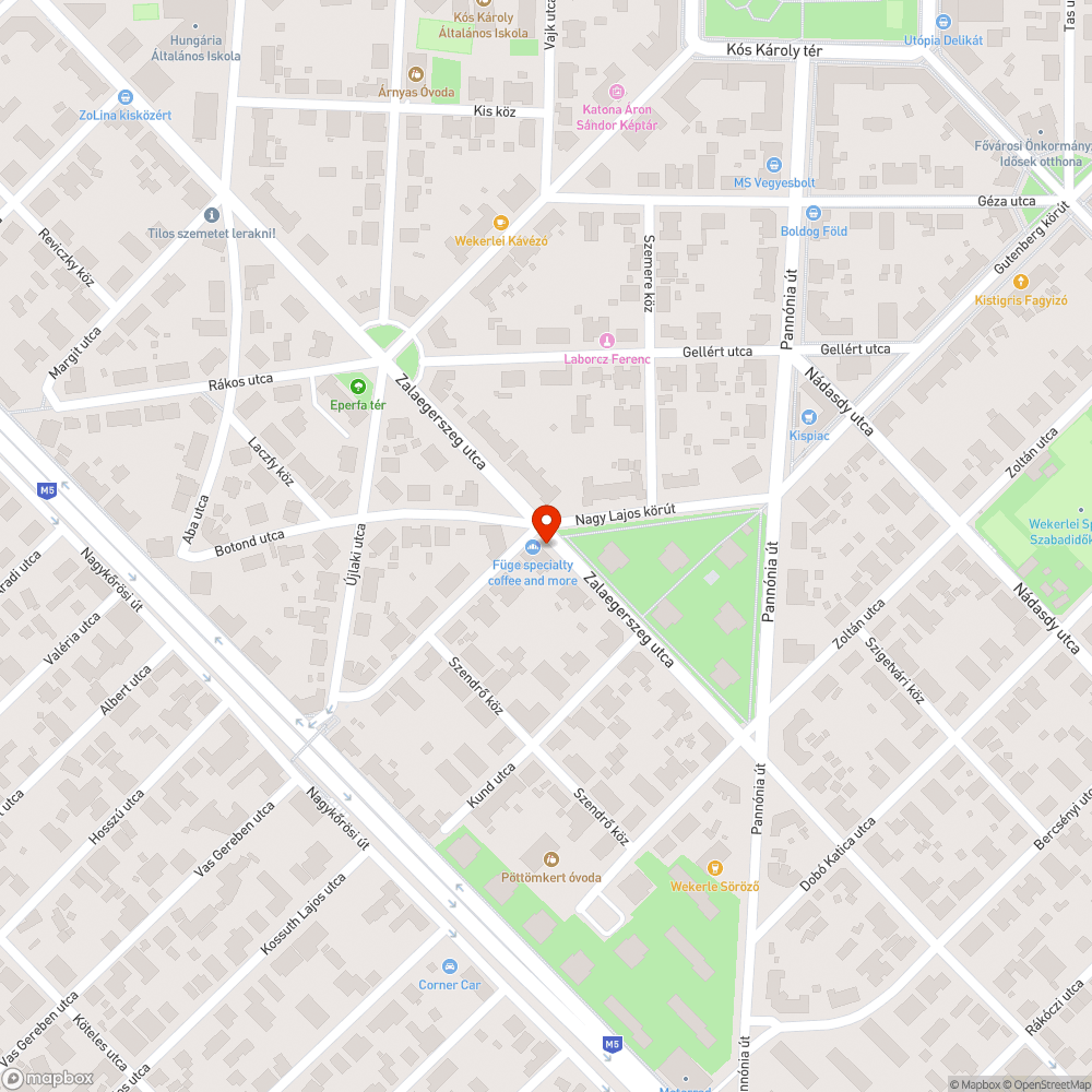 Elhagyott autó (rendszám kitakarva) bejelentés helye