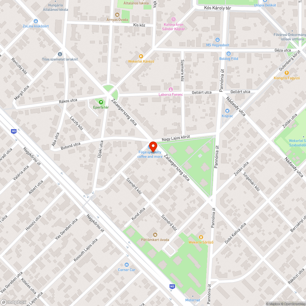 Elhagyott autó (rendszám kitakarva) bejelentés helye