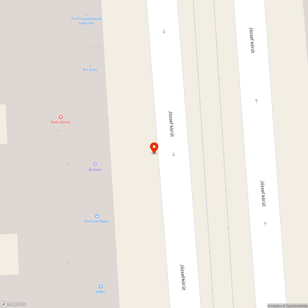 Olvashatatlan tájékoztató bejelentés helye