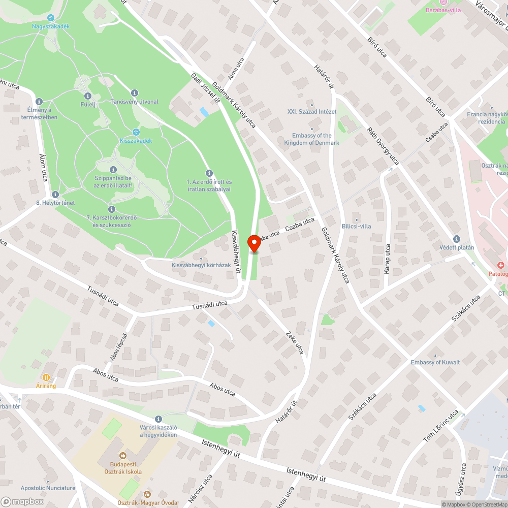 Elhagyott autó bejelentés helye