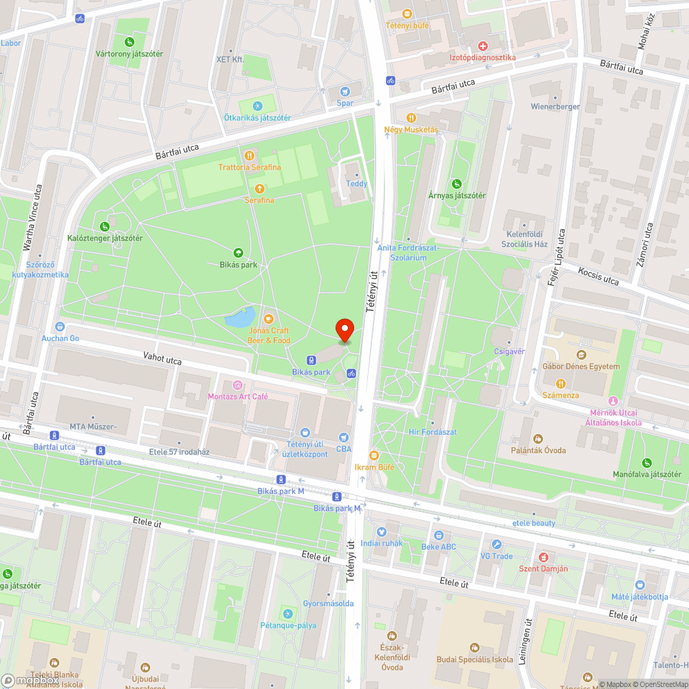 Bikás park üvegtörések bejelentés helye