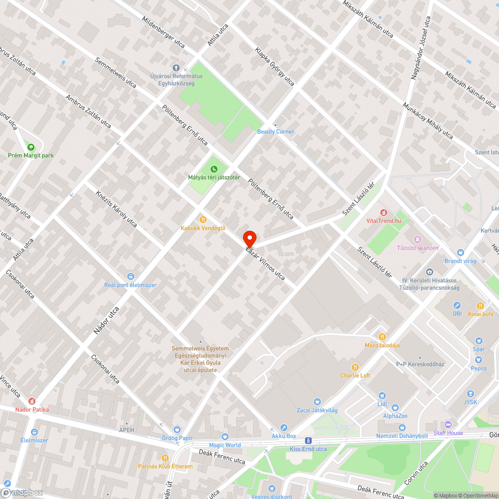 Macskaköves utca Újpest közepén bejelentés helye