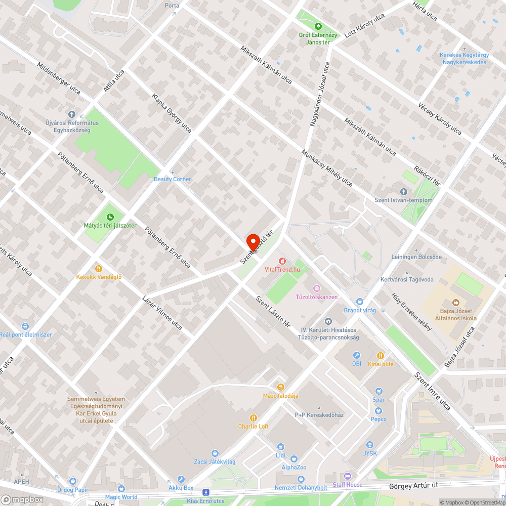 Macskaköves tér Újpest közepén bejelentés helye