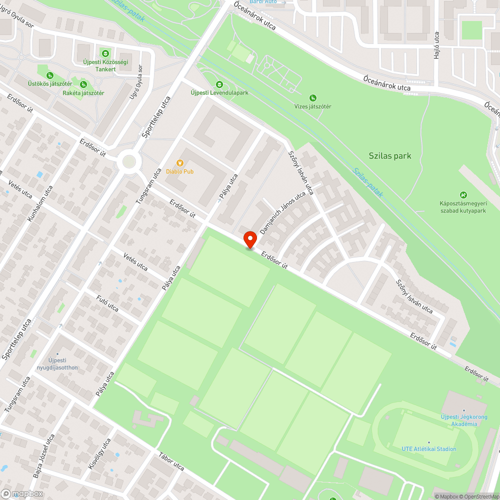 Rossz állapotú járdaszegály az Erdősor úton bejelentés helye