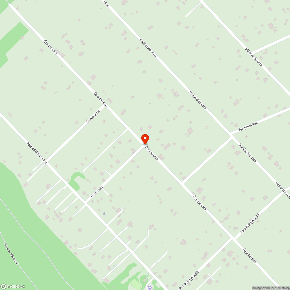 Őzsuta utca tele kátyúkkal bejelentés helye