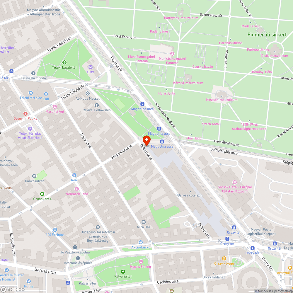 Tábla az utca közepén bejelentés helye