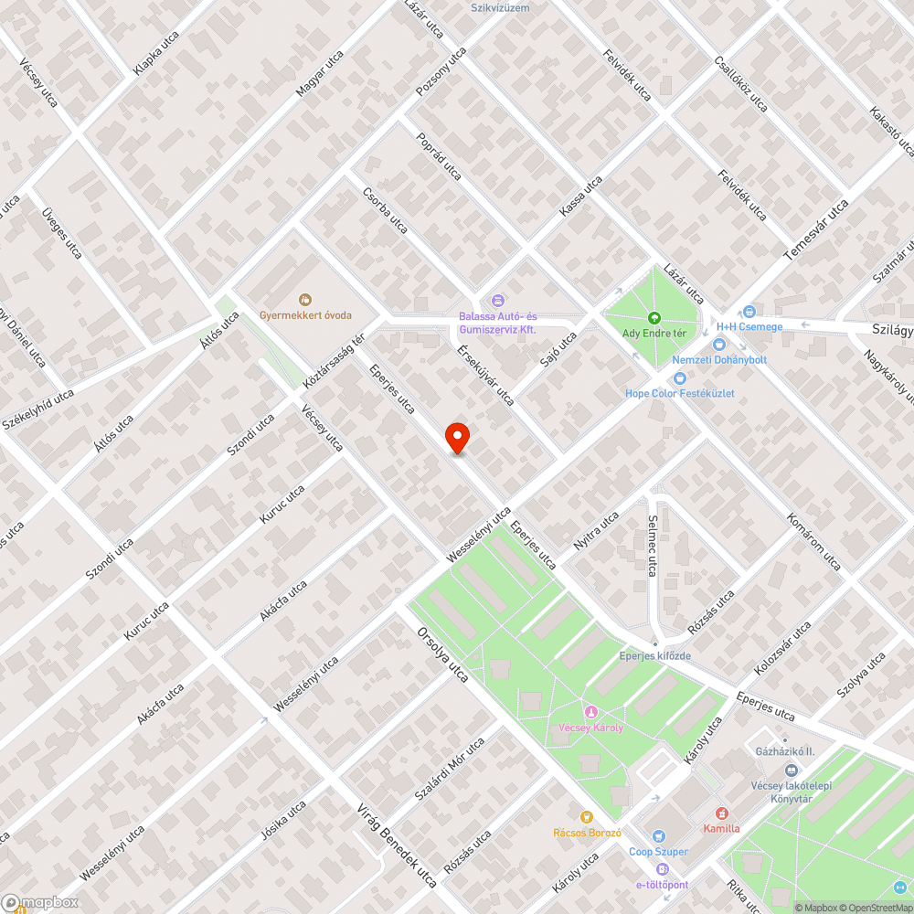 Kátyús út bejelentés helye