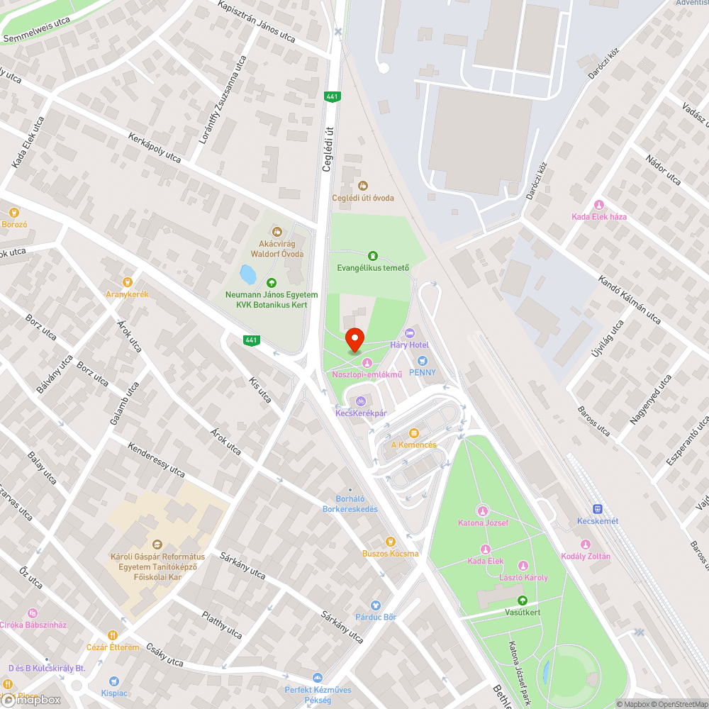 Továbbra is sötétségbe boruló Noszlopy Gáspár Park bejelentés helye