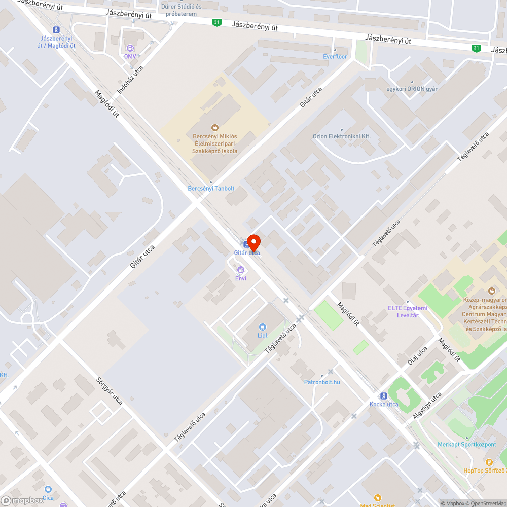 Teleszemetelt villamosmegálló bejelentés helye