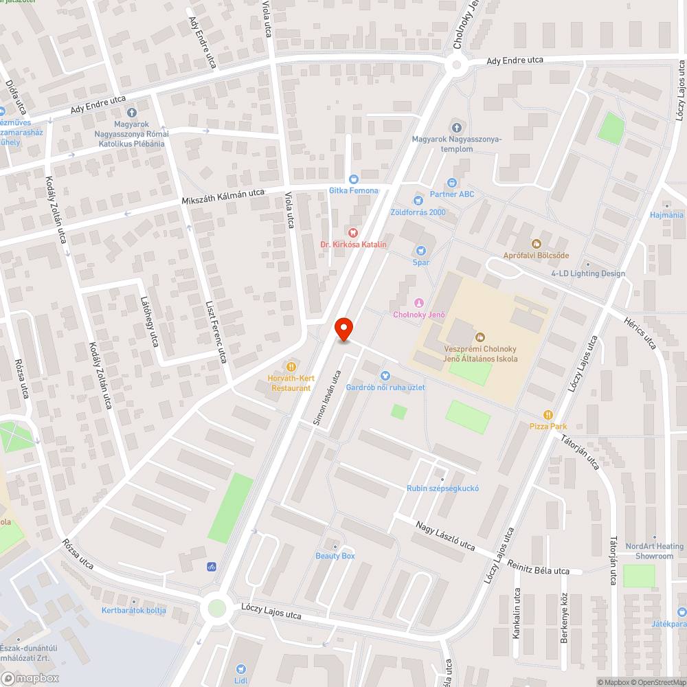 Megsüllyedt járda az aknafedél körül bejelentés helye