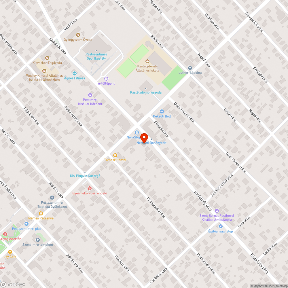 BP XVIII. Kisfaludy utca buszmegálló (84E/184/284E --->Gyál felé) bejelentés helye