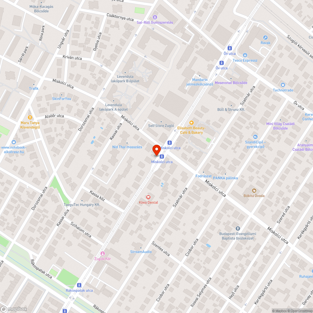 Letört fényterelő elem - Erzsébet királyné útja 102. bejelentés helye