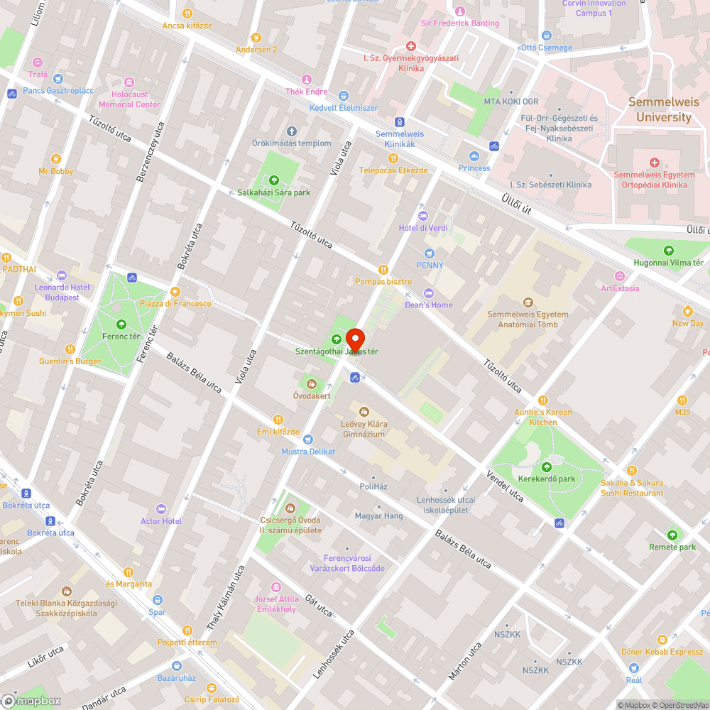 Vendel sétány végére gyalogátkelő bejelentés helye