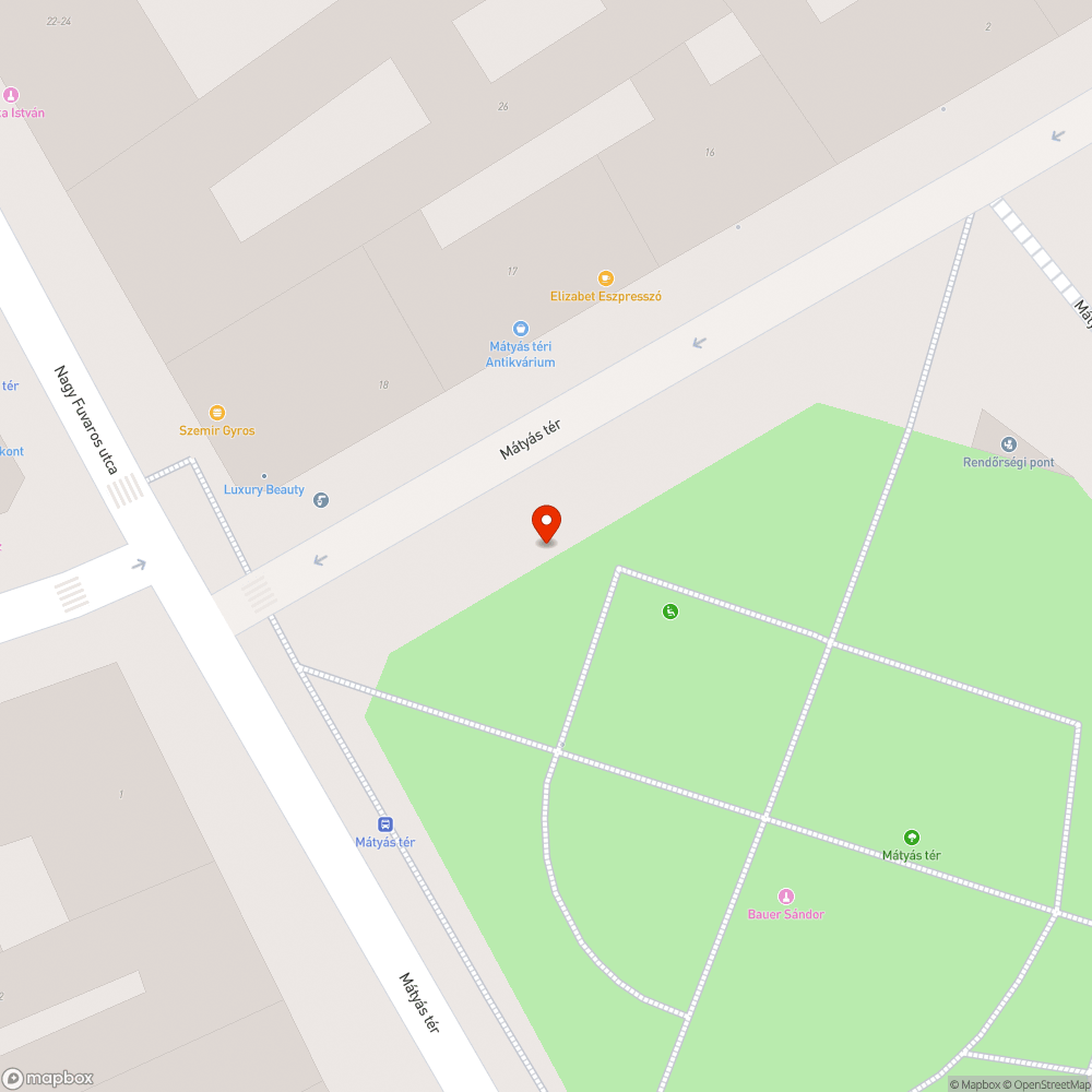 Megrongált pad bejelentés helye