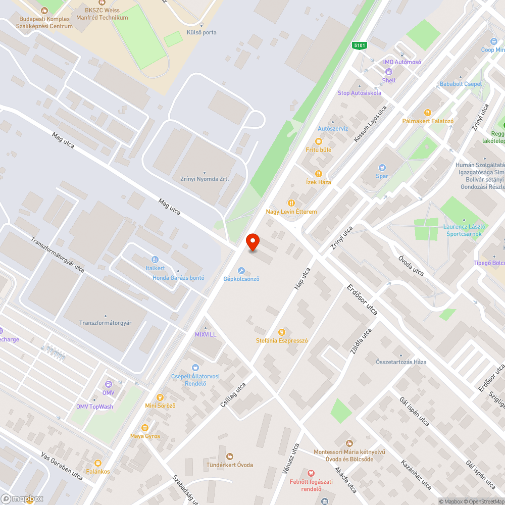 Járdára kinyúló növényzet - Csepel, II. Rákóczi Ferenc út (Mag utcával szemközt) bejelentés helye