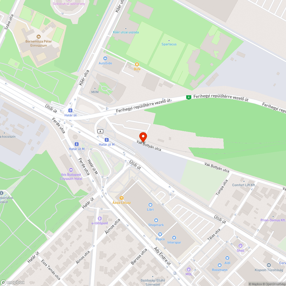 Rettenetes állapotú utca bejelentés helye