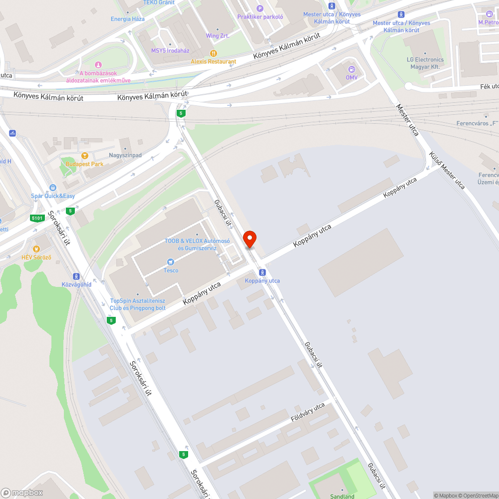 koppány utcai 51es villamos megállójában hiányzik két korlát bejelentés helye