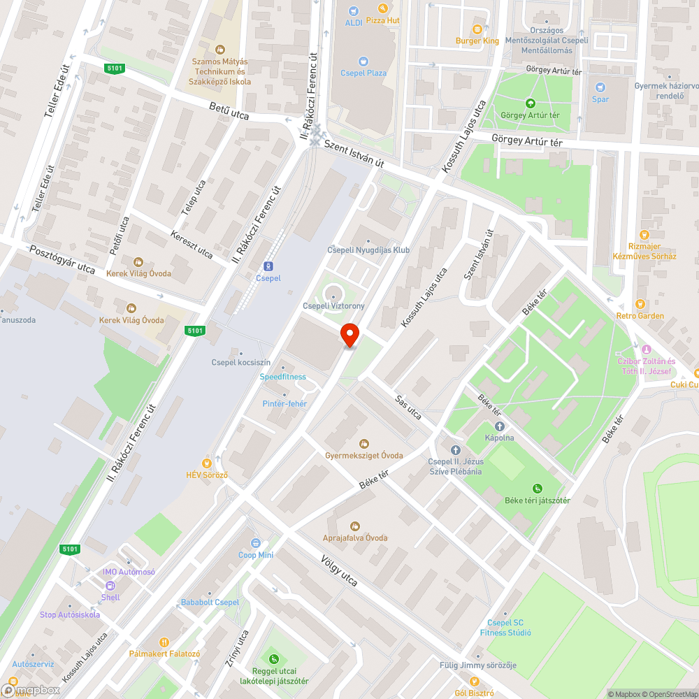 Kátyú a kerékpáros nyomban bejelentés helye