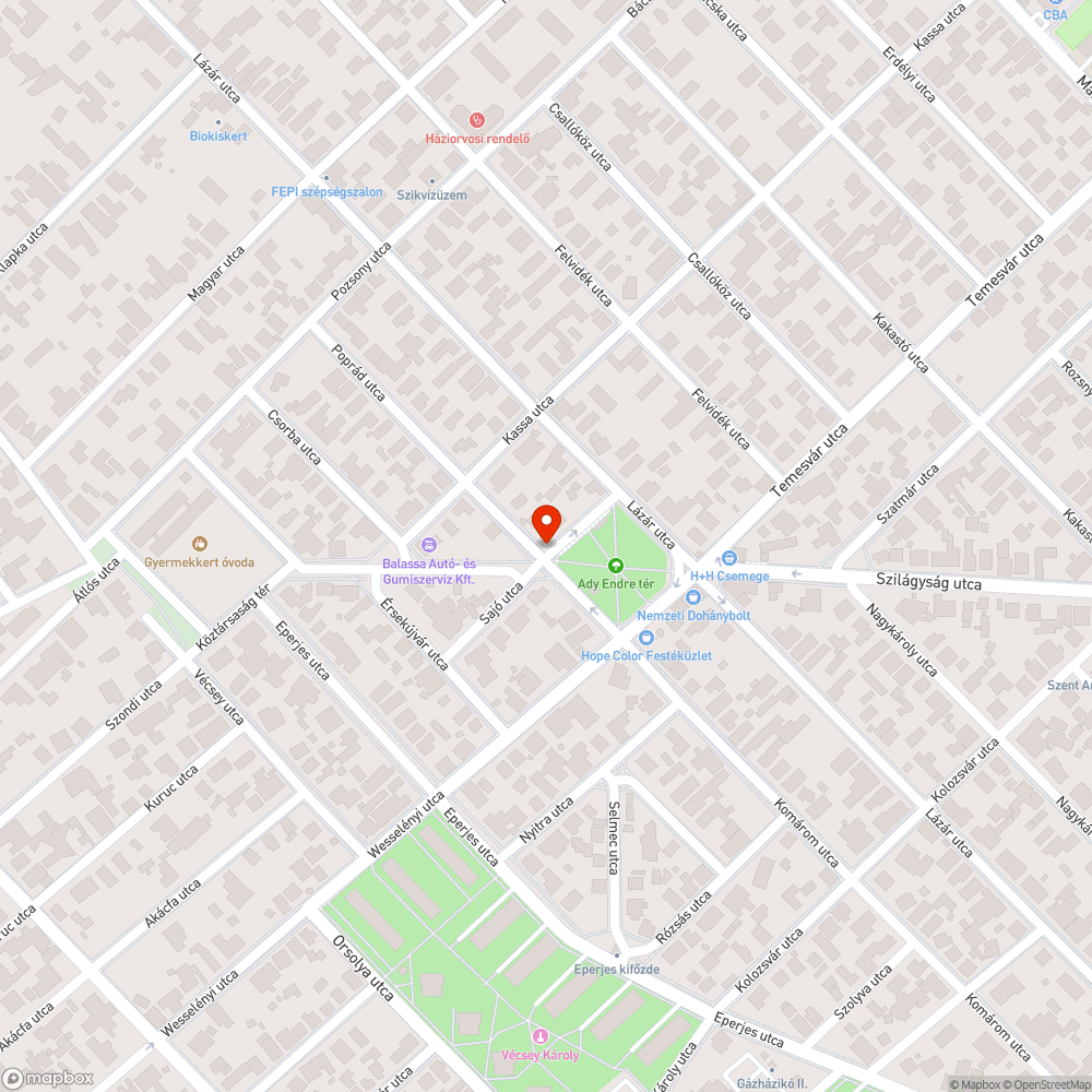 Hiányzó utcanévtábla bejelentés helye