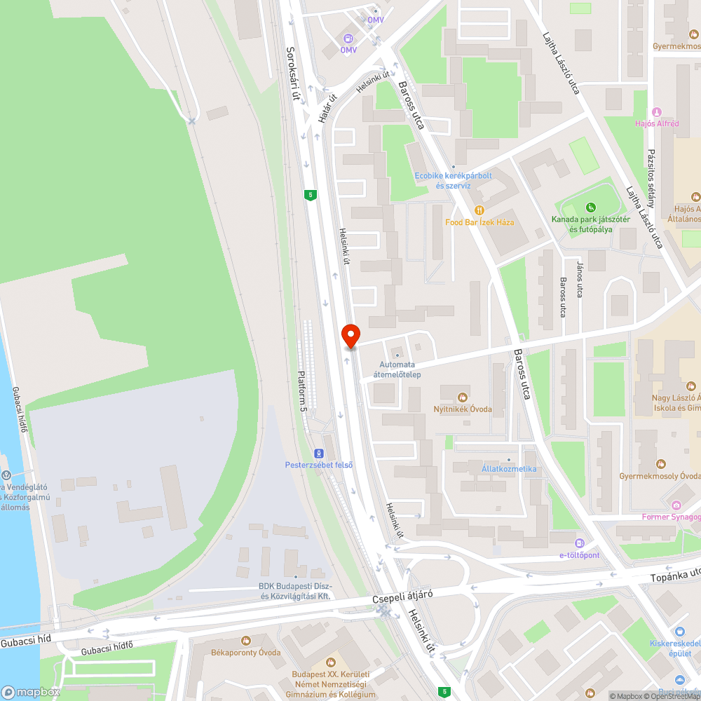 Kiszáradt fa Pesterzsébet Felső H-nál bejelentés helye