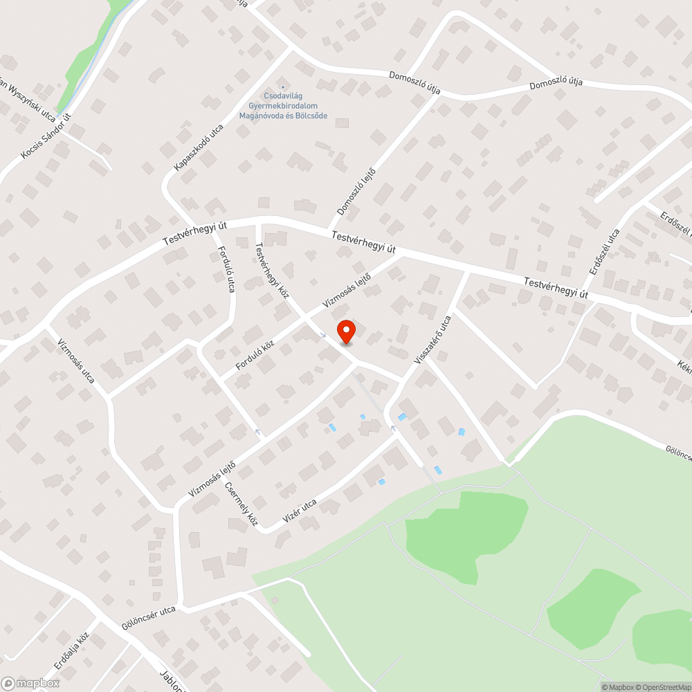 Útburkolati hiba Testvérhegy bejelentés helye