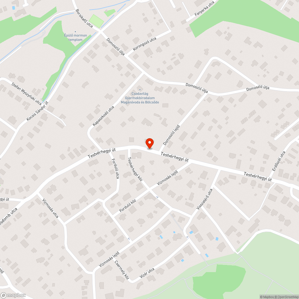 Kátyú, Testvérhegyi út 71. bejelentés helye