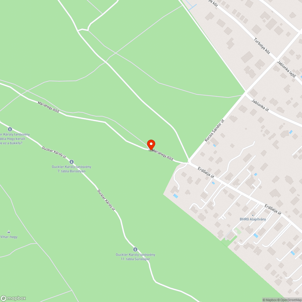 Szemét bejelentés helye