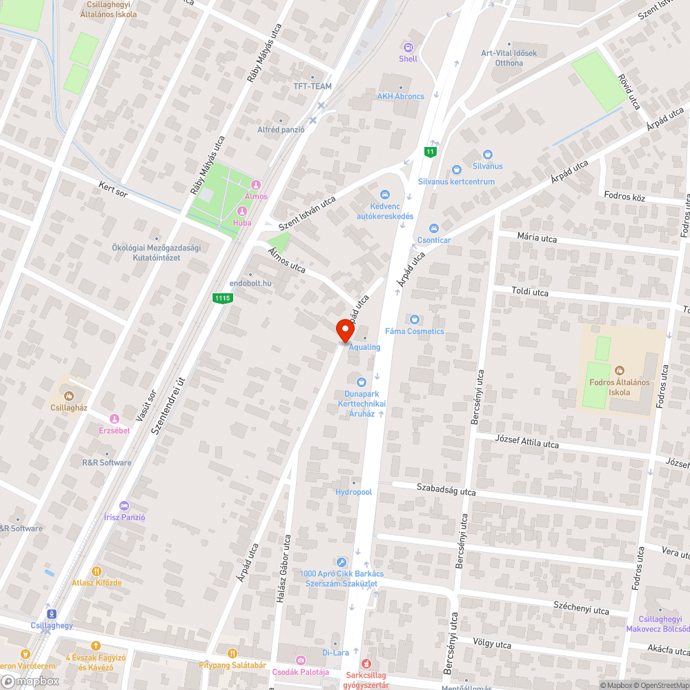 Kettő kátyú bejelentés helye