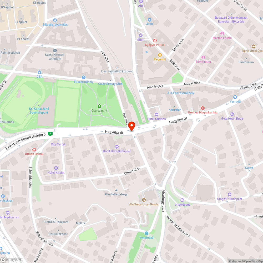 Veszélyes gyalogos átkelő bejelentés helye