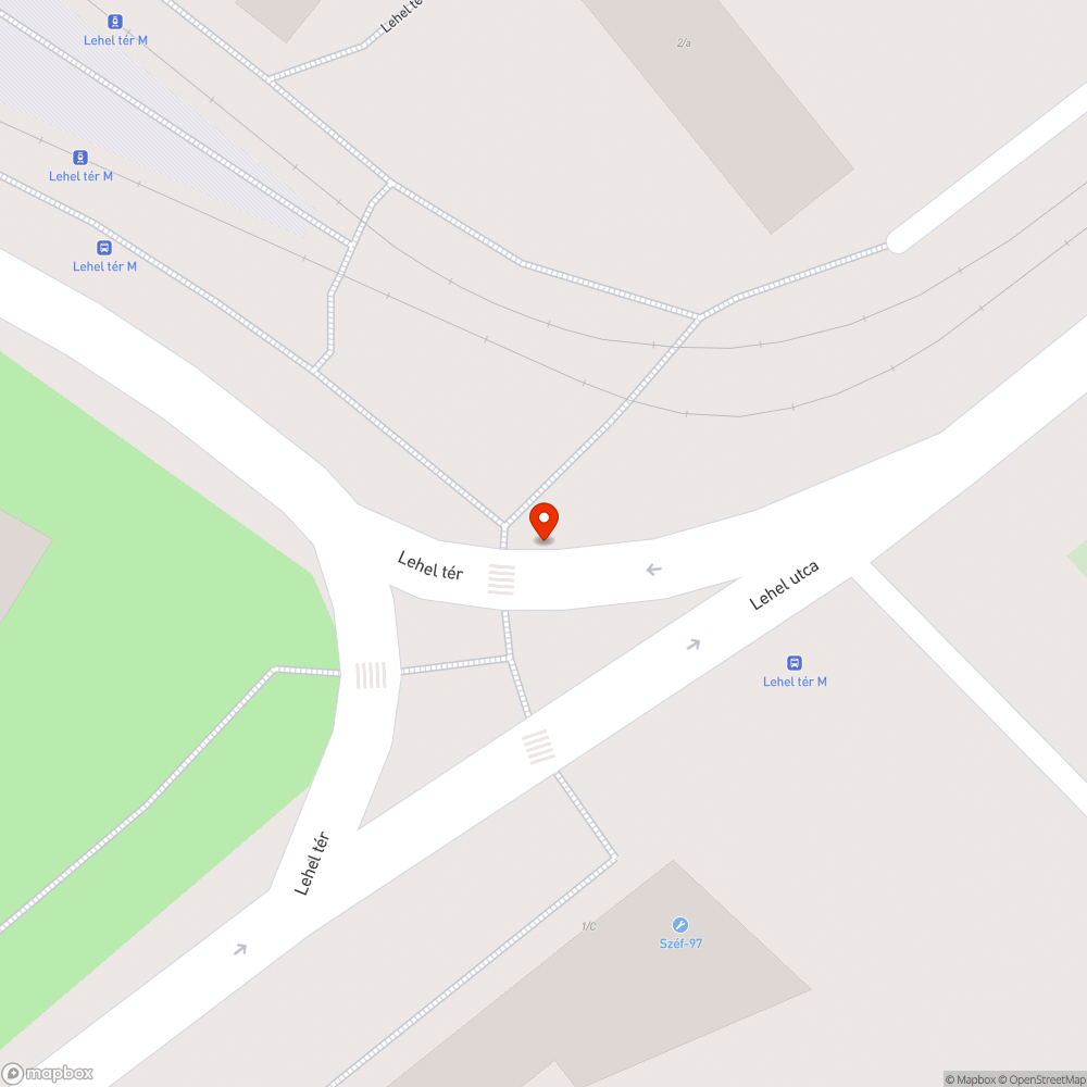 Lyukas forgalomirányító betonfedél a járdában, a pótleszálló után bejelentés helye