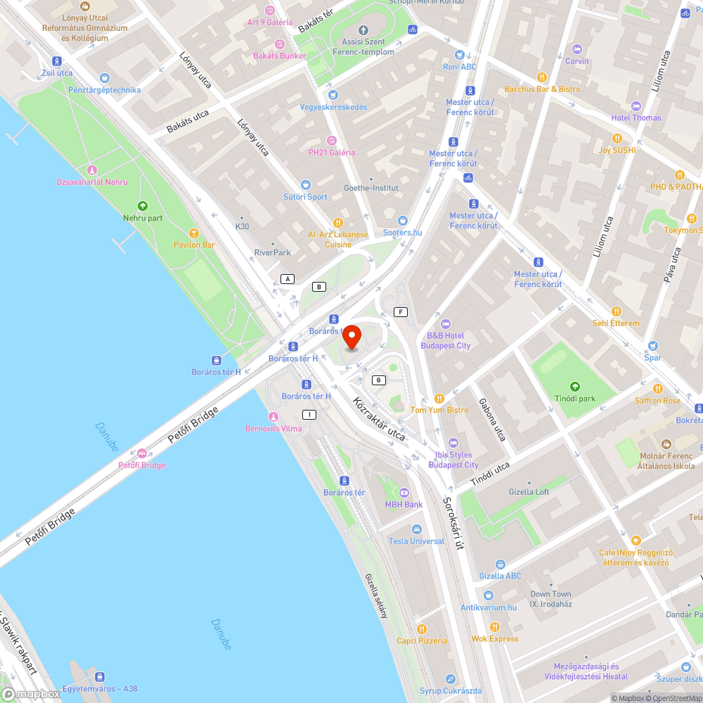 Boráros tér - akvárium világítótest? bejelentés helye