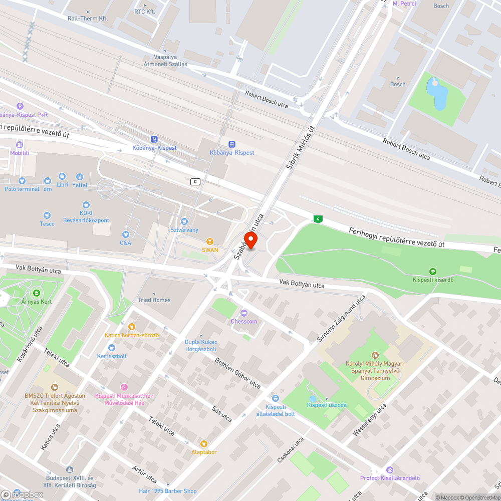 Széttört üvegű megálló bejelentés helye