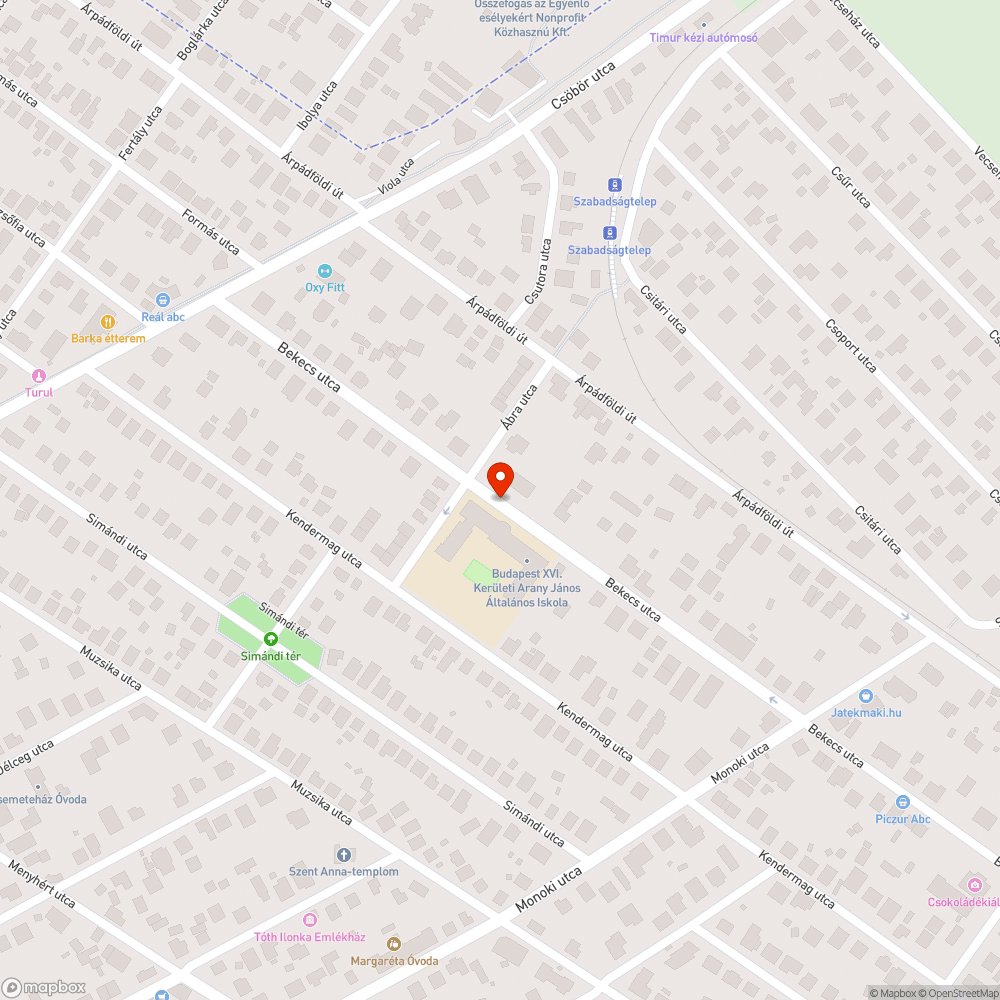 Rozsdás korlát a Szabadság telep H buszmegálló mellett bejelentés helye