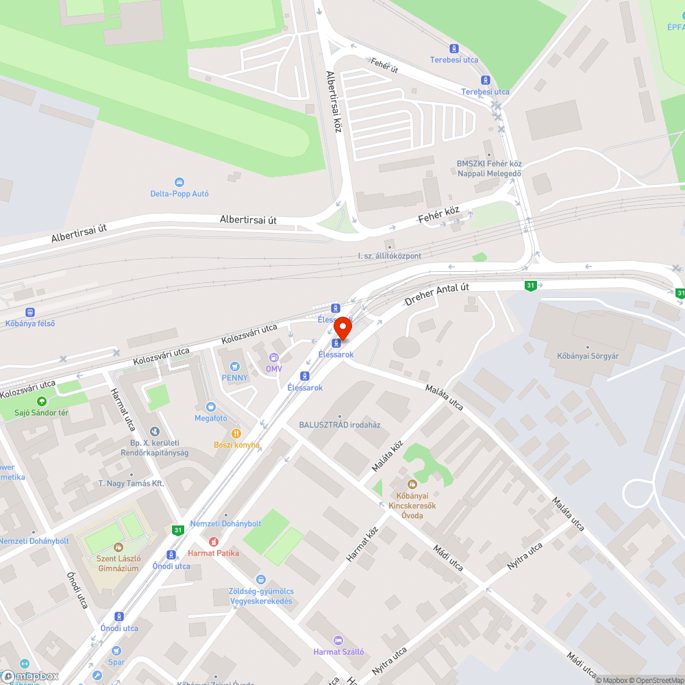 Megrongált kuka bejelentés helye