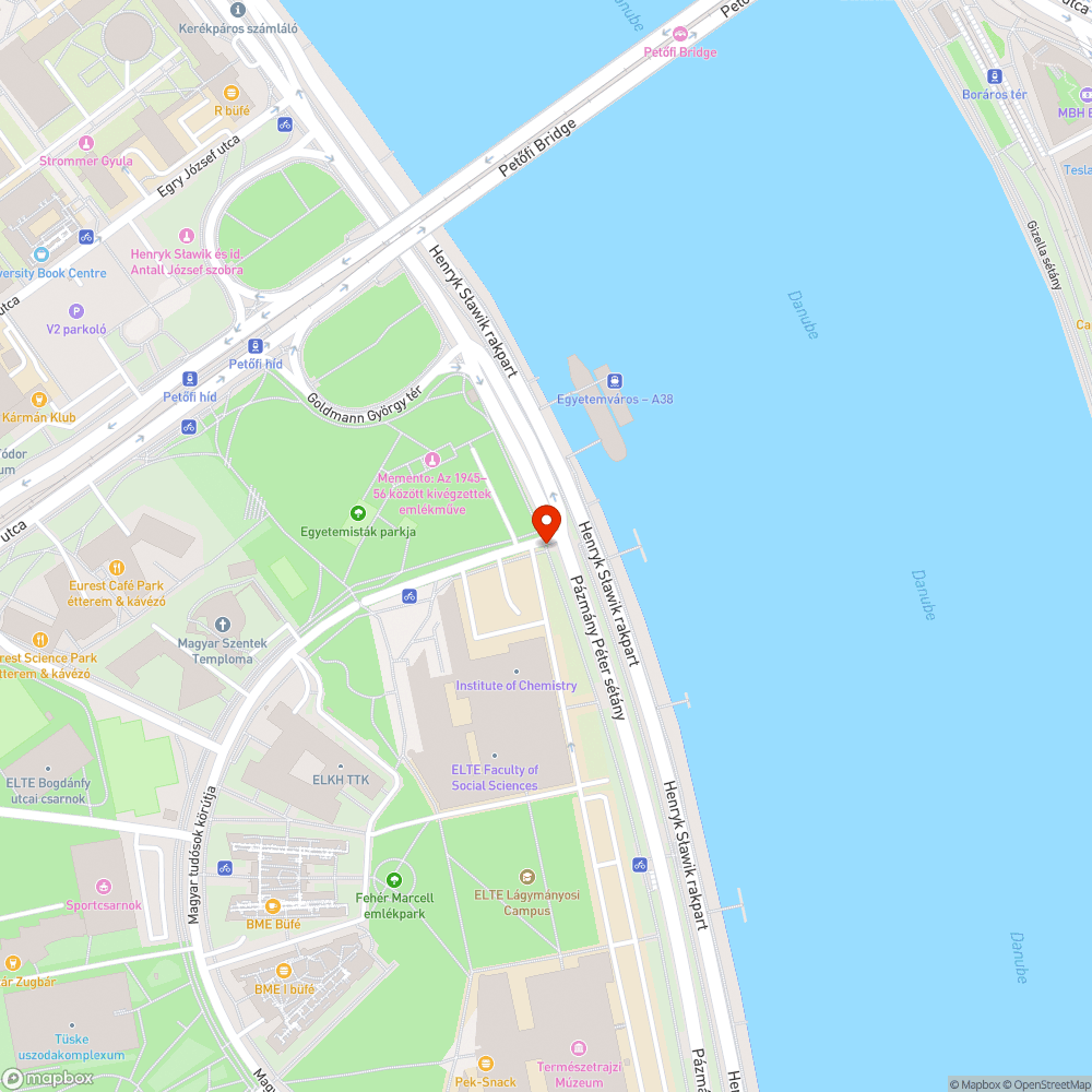 Pázmány Péter sétány kerékpárút / magyar tudósok körútja  kereszteződés bejelentés helye