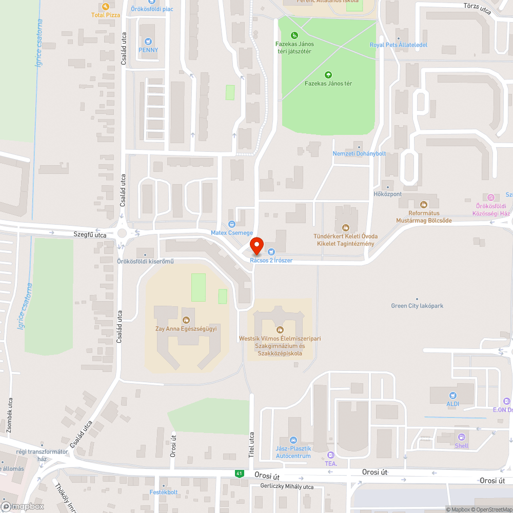 Szeméttároló bejelentés helye