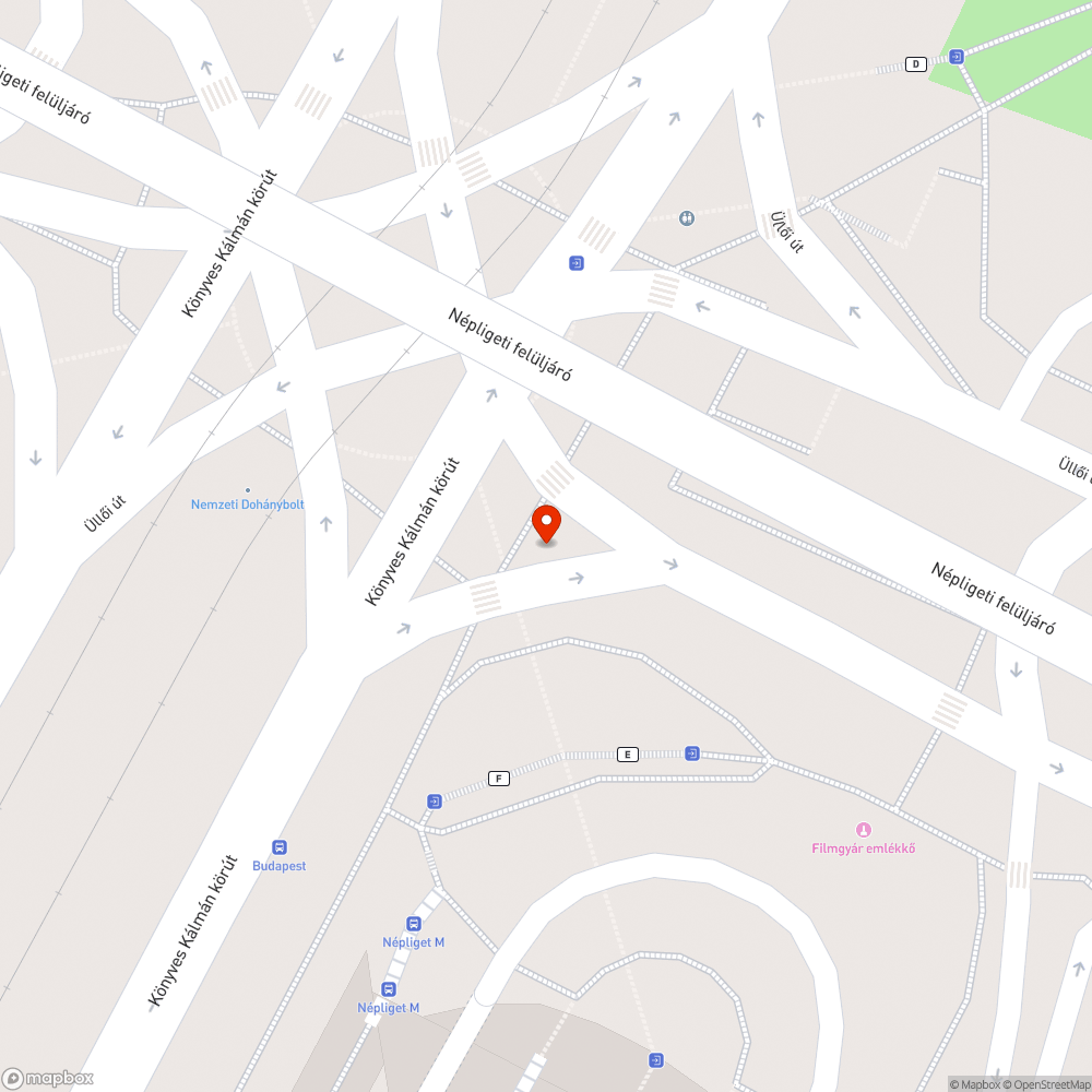 Megsüppedt kerékpárút bejelentés helye