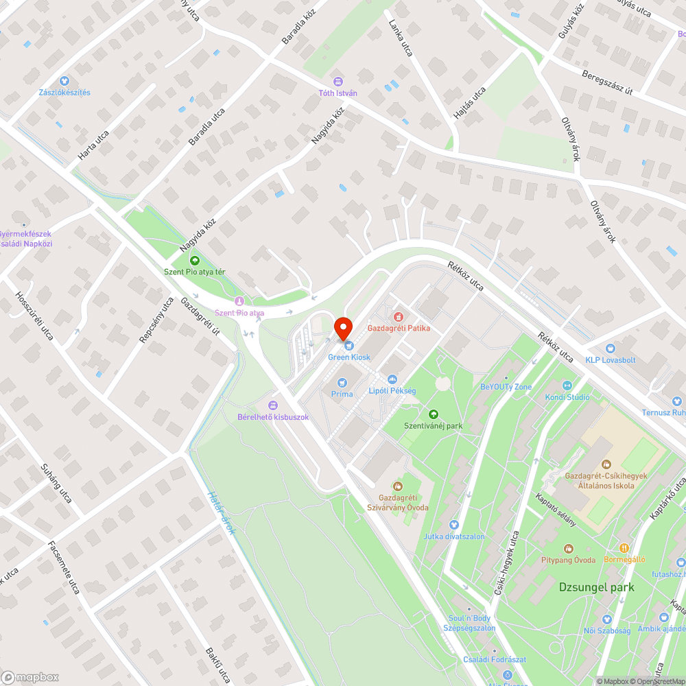 Elhagyott autó bejelentés helye