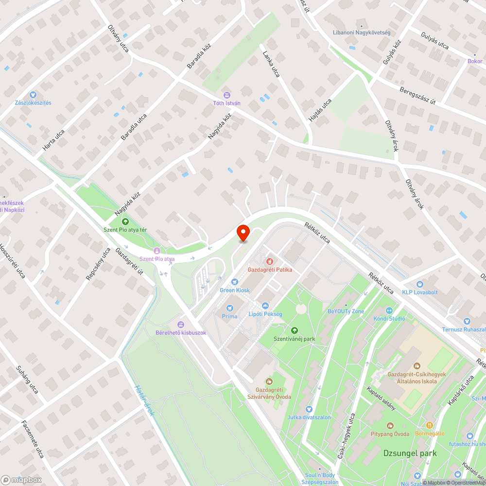 Elhagyott autó bejelentés helye