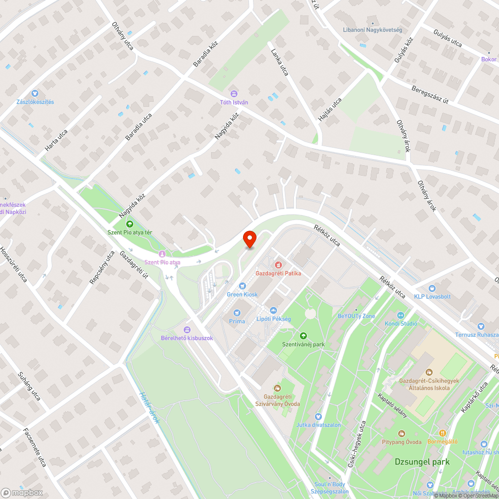 Elhagyott autó bejelentés helye