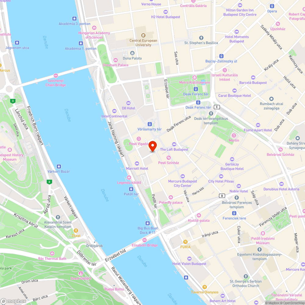 A belváros hétvégenként bejelentés helye