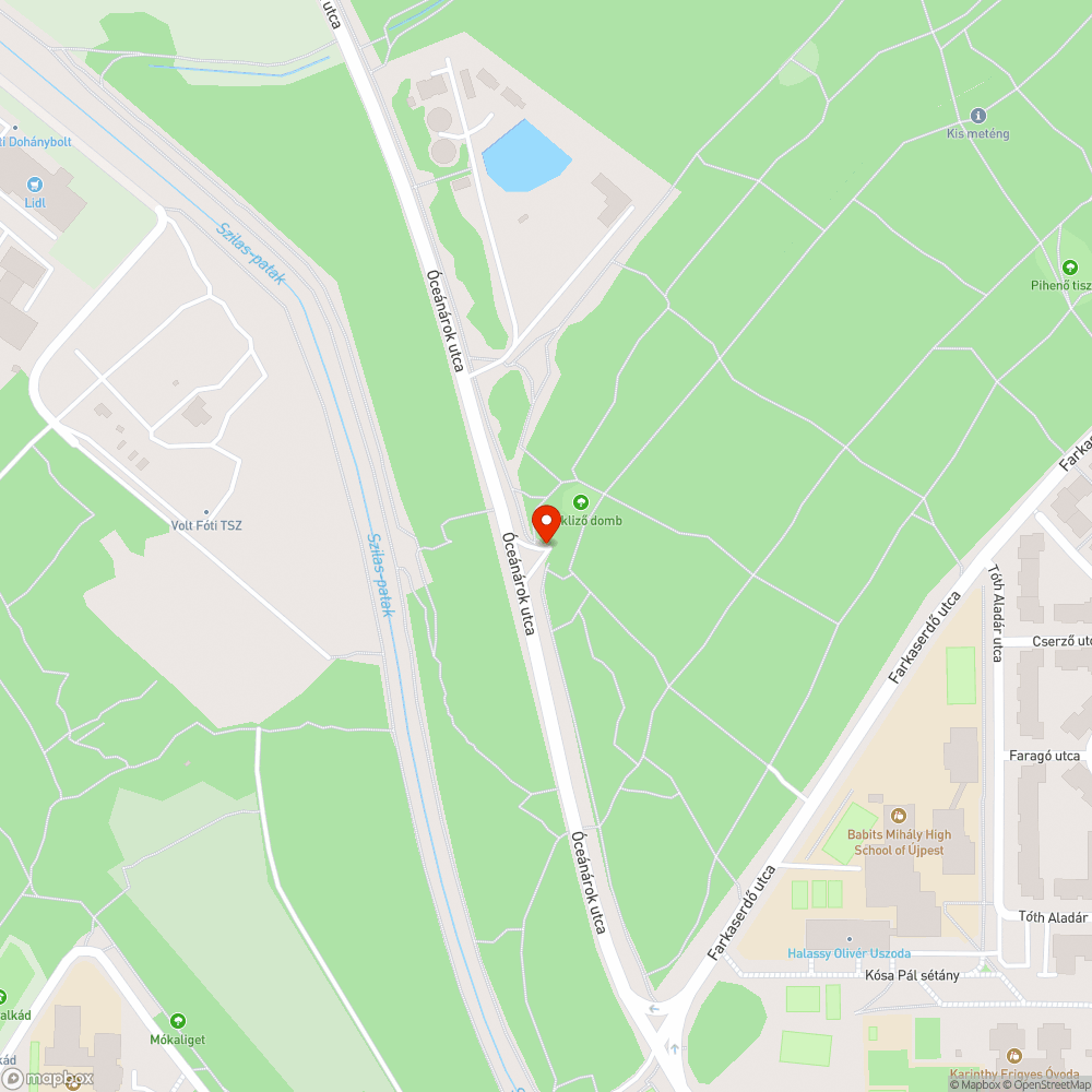 Szemét a Farkaserdő szélén bejelentés helye