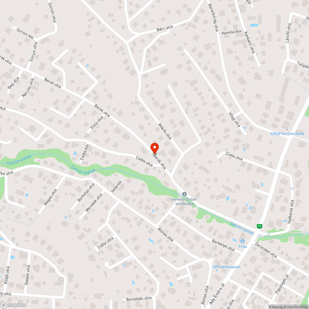 Csapda a Berek utcán bejelentés helye