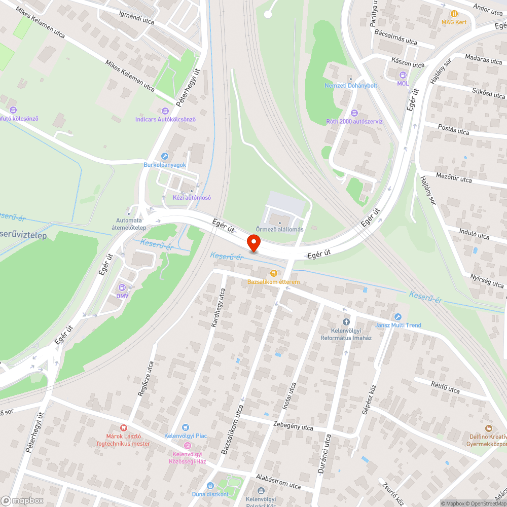 Benőtt járdaszakasz bejelentés helye