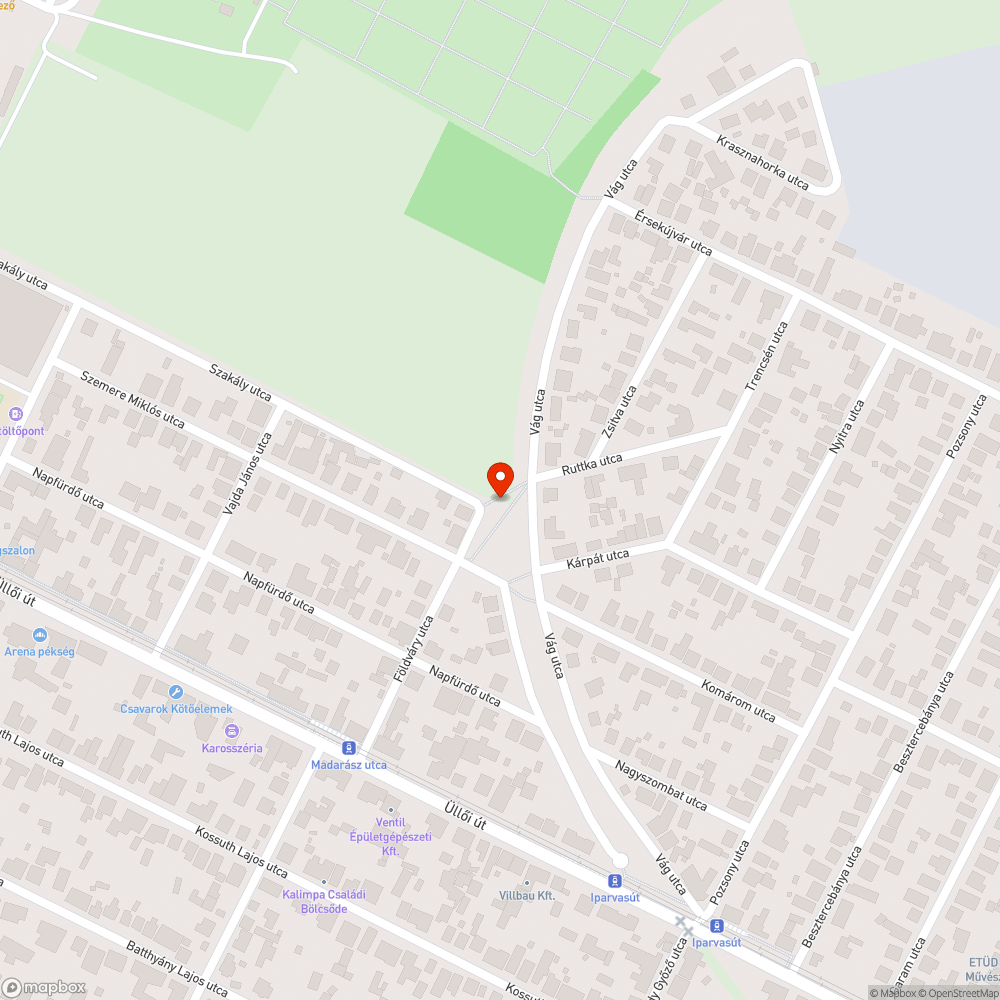 Villanyoszlop csere közben összetört járda bejelentés helye